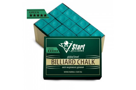 Мел Startbilliards 5 звезд зеленый (72шт)